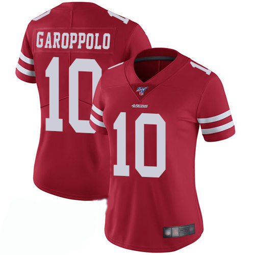 cheapjerseys4you Women\\’s 49ers #10 Jimmy Garoppolo Red Team Color ...